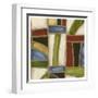 Stained Glass Abstraction II-Karen Deans-Framed Art Print