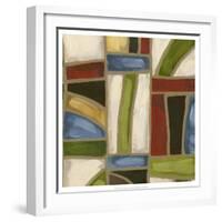 Stained Glass Abstraction II-Karen Deans-Framed Art Print