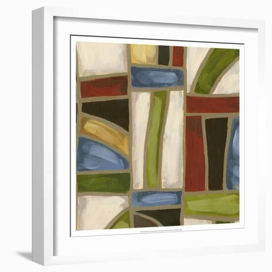 Stained Glass Abstraction II-Karen Deans-Framed Art Print