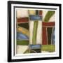 Stained Glass Abstraction II-Karen Deans-Framed Art Print