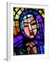 Stained Glass by Alexandre Cingria of the Virgin Mary, Notre-Dame Des Alpes Church, Le Fayet, Haute-Godong-Framed Photographic Print
