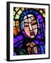Stained Glass by Alexandre Cingria of the Virgin Mary, Notre-Dame Des Alpes Church, Le Fayet, Haute-Godong-Framed Photographic Print