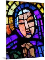 Stained Glass by Alexandre Cingria of the Virgin Mary, Notre-Dame Des Alpes Church, Le Fayet, Haute-Godong-Mounted Photographic Print