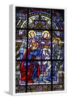 Stained glass by Jacques Gruber, Notre Dame de Brebieres basilica, Albert, Somme, France-Godong-Framed Photographic Print