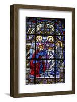 Stained glass by Jacques Gruber, Notre Dame de Brebieres basilica, Albert, Somme, France-Godong-Framed Photographic Print