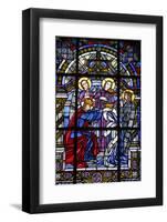 Stained glass by Jacques Gruber, Notre Dame de Brebieres basilica, Albert, Somme, France-Godong-Framed Photographic Print