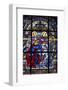 Stained glass by Jacques Gruber, Notre Dame de Brebieres basilica, Albert, Somme, France-Godong-Framed Photographic Print