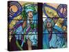 Stained Glass by Mucha, St. Vitus Cathedral, Prague, Czech Republic-Upperhall-Stretched Canvas