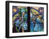 Stained Glass by Mucha, St. Vitus Cathedral, Prague, Czech Republic-Upperhall-Framed Photographic Print