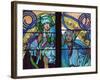 Stained Glass by Mucha, St. Vitus Cathedral, Prague, Czech Republic-Upperhall-Framed Photographic Print