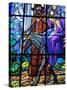 Stained Glass by Raphael Lardeur of the Flight into Egypt, St. Joseph De Chedde Church, Haute-Savoi-Godong-Stretched Canvas