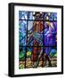 Stained Glass by Raphael Lardeur of the Flight into Egypt, St. Joseph De Chedde Church, Haute-Savoi-Godong-Framed Photographic Print