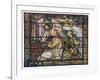 Stained Glass Cecilia-null-Framed Art Print