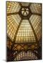 Stained glass ceiling inside Ferenciek Tere. Budapest, Capital of Hungary-Tom Haseltine-Mounted Photographic Print