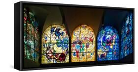 Stained glass Chagall Windows at Hadassah Medical Centre, Jerusalem, Israel-null-Framed Stretched Canvas