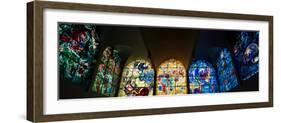 Stained glass Chagall Windows at Hadassah Medical Centre, Jerusalem, Israel-null-Framed Photographic Print