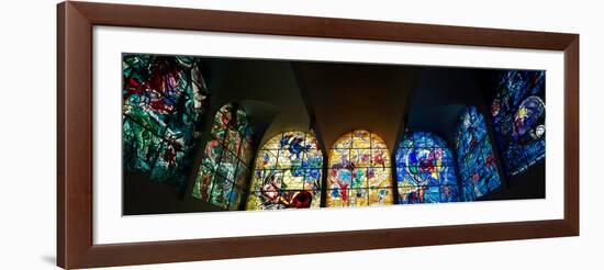 Stained glass Chagall Windows at Hadassah Medical Centre, Jerusalem, Israel-null-Framed Photographic Print