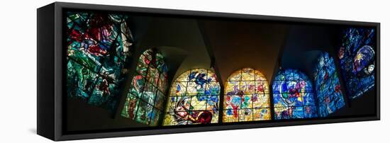 Stained glass Chagall Windows at Hadassah Medical Centre, Jerusalem, Israel-null-Framed Stretched Canvas