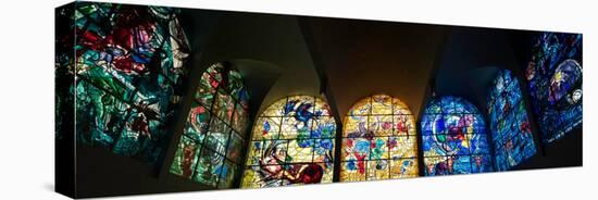 Stained glass Chagall Windows at Hadassah Medical Centre, Jerusalem, Israel-null-Stretched Canvas