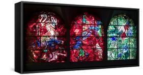 Stained glass Chagall Windows at Hadassah Medical Centre, Jerusalem, Israel-null-Framed Stretched Canvas