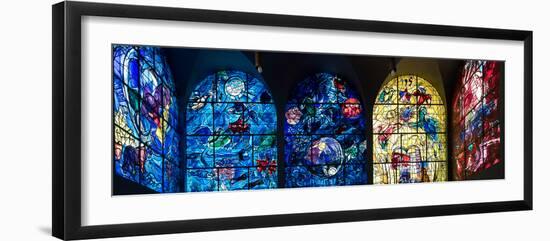 Stained glass Chagall Windows at Hadassah Medical Centre, Jerusalem, Israel-null-Framed Photographic Print