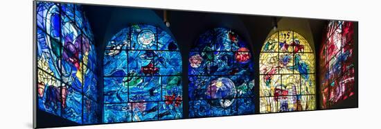 Stained glass Chagall Windows at Hadassah Medical Centre, Jerusalem, Israel-null-Mounted Photographic Print