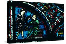 Stained Glass, Chartres Cathedral, Chartres, France-null-Stretched Canvas