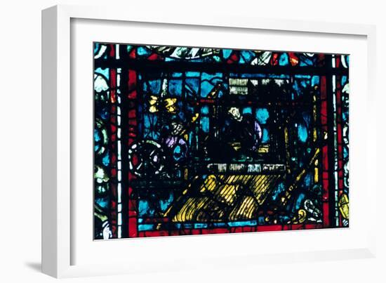 Stained Glass, Chartres Cathedral, Chartres, France-null-Framed Photographic Print