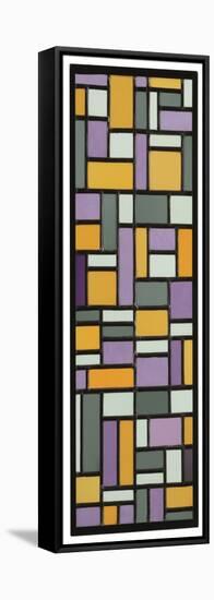 Stained-Glass Composition Viii, 1918-1919 (Stained Glass)-Theo Van Doesburg-Framed Stretched Canvas