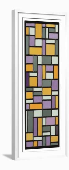Stained-Glass Composition Viii, 1918-1919 (Stained Glass)-Theo Van Doesburg-Framed Premium Giclee Print