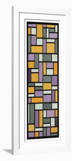 Stained-Glass Composition Viii, 1918-1919 (Stained Glass)-Theo Van Doesburg-Framed Giclee Print