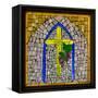 Stained Glass Cross I-Kathy Mahan-Framed Stretched Canvas