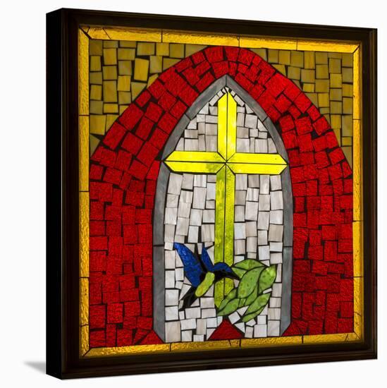 Stained Glass Cross II-Kathy Mahan-Stretched Canvas