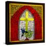 Stained Glass Cross II-Kathy Mahan-Stretched Canvas