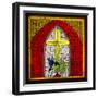 Stained Glass Cross II-Kathy Mahan-Framed Photographic Print