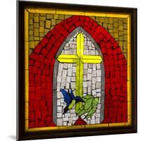 Stained Glass Cross II-Kathy Mahan-Mounted Photographic Print