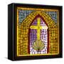 Stained Glass Cross VI-Kathy Mahan-Framed Stretched Canvas