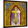 Stained Glass Cross VI-Kathy Mahan-Mounted Photographic Print