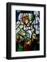 Stained glass depicting Sainte Therese de Lisieux healed by Mary in Notre-Dame-de-la-Trinite church-Godong-Framed Photographic Print