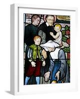 Stained Glass Depicting St. Vincent De Paul, Founder of the Daughters of Charity Congregation-Godong-Framed Photographic Print