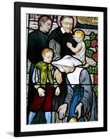 Stained Glass Depicting St. Vincent De Paul, Founder of the Daughters of Charity Congregation-Godong-Framed Photographic Print