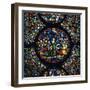 Stained Glass Depiction of Christs Entry to Jerusalem, 12th Century-CM Dixon-Framed Photographic Print