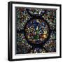 Stained Glass Depiction of Christs Entry to Jerusalem, 12th Century-CM Dixon-Framed Photographic Print