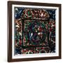 Stained Glass Depiction of the Holy Family Fleeing to Egypt, 12th Century-CM Dixon-Framed Photographic Print