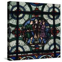 Stained Glass Depiction of the Murder of Thomas a Becket, 12th Century-CM Dixon-Stretched Canvas