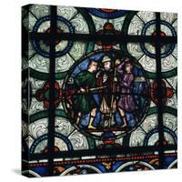 Stained Glass Depiction of the Murder of Thomas a Becket, 12th Century-CM Dixon-Stretched Canvas