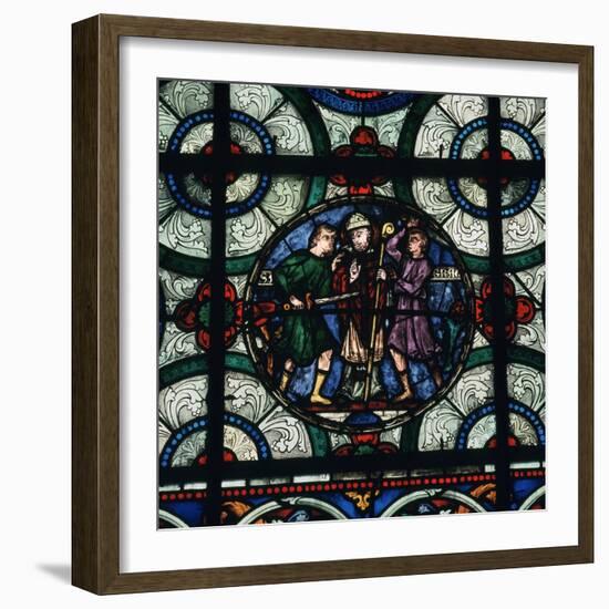 Stained Glass Depiction of the Murder of Thomas a Becket, 12th Century-CM Dixon-Framed Photographic Print