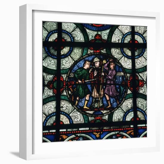 Stained Glass Depiction of the Murder of Thomas a Becket, 12th Century-CM Dixon-Framed Photographic Print