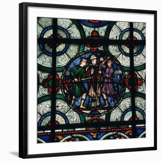 Stained Glass Depiction of the Murder of Thomas a Becket, 12th Century-CM Dixon-Framed Photographic Print