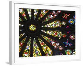 Stained Glass Detail National Basilica, Quito, Ecuador-Brent Bergherm-Framed Photographic Print